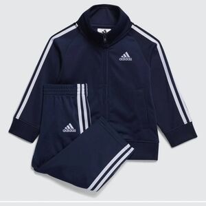 Adidas Dark Blue Tracksuit with White Accents